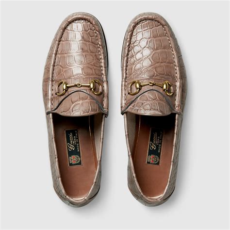 gucci crocodile loafers|gucci classic horsebit loafer.